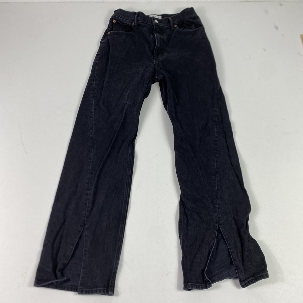 Abercrombie & Fitch High-Rise Black Wide-Leg Jeans